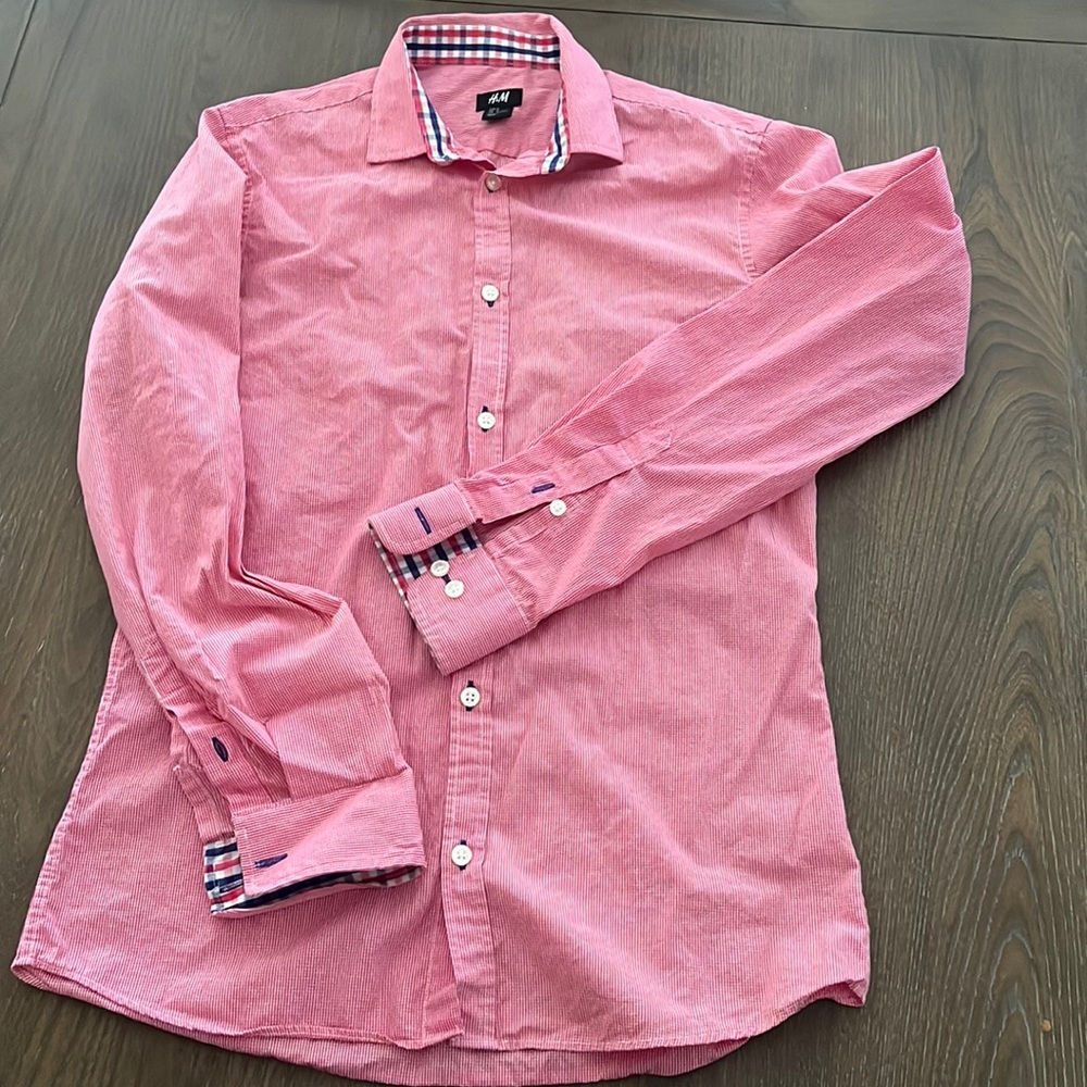 H&M checkered button down